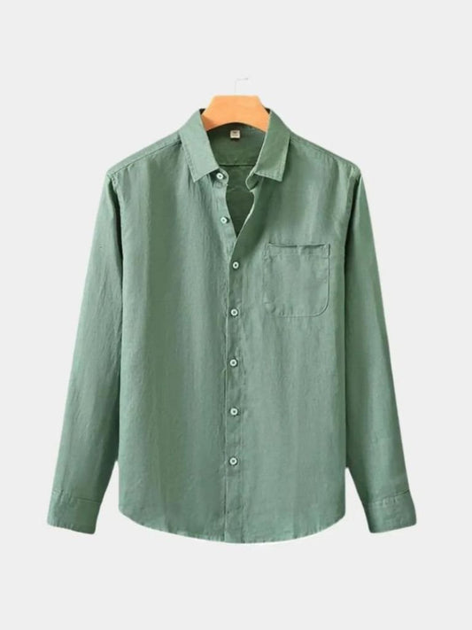 Long Sleeve Essential Linen Shirt